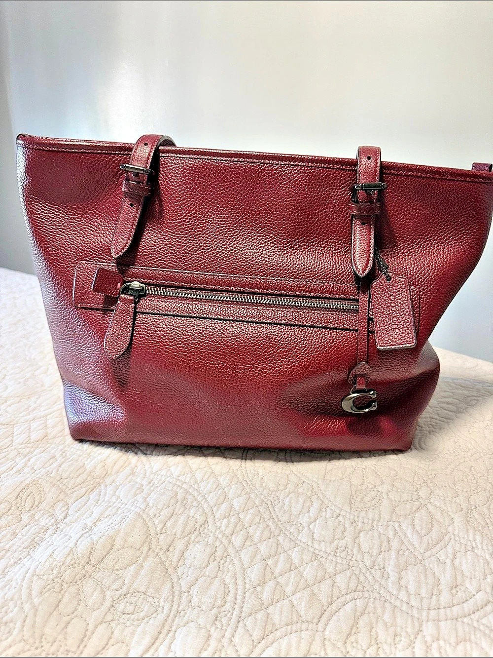 Coach Pebbled Leather Tote